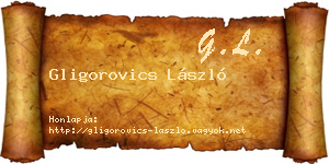 Gligorovics László névjegykártya