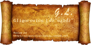 Gligorovics László névjegykártya