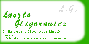 laszlo gligorovics business card